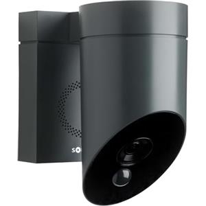somfy 1875326 - Outdoor Camera 2 Grigia - Telecamera di sorveglianza esterna WiFi con rilevamento intelligente - 1080p Full HD - Sirena 110 dB