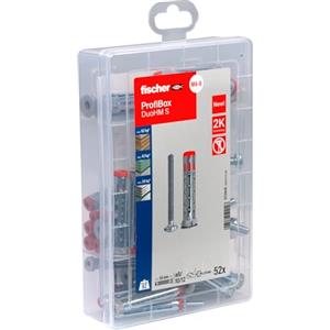 Fischer DuoHM Box Professionale Tasselli per Cavità + Vite a Croce POZI, Cassetta Attrezzi con 52 Tasselli e Viti per il Fissaggio di Staffe TV, Lampadari, ecc. su Cartongesso e Pannelli