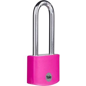 Yale YE3B/38/119/2/BK - Lucchetto YE3B/38 38 mm nero: corpo in alluminio con arco in acciaio temprato cilindro a 5 perni e test EN12320 per protezione affidabile di zaini cassette e uso interno