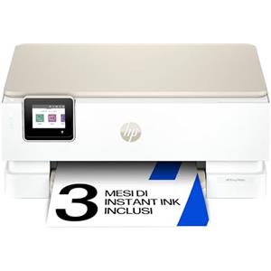 HP Envy Photo 7230 B63JVB, Stampante Multifunzione a Getto d'Inchiostro A4 a Colori, Foto, Fronte/Retro Automatico, 22 ppm, app, 3 Mesi di Inchiostro Instant Ink Inclusi, Bianca