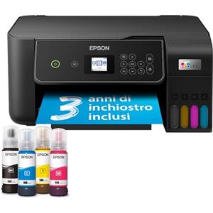 Epson EcoTank ET-2870 Stampante con Serbatoi D'inchiostro | Stampa a Casa Alti Volumi | Wi-Fi | A4 | Stampa, Copia, Scansione | Display LCD 3.7 cm | 3 Anni D'Inchiostro Inclusi
