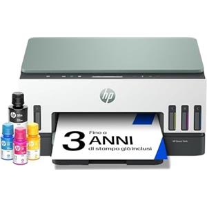 HP Smart Tank 7007 940Y5A, Stampante multifunzione a colori con Serbatoi d'Inchiostro, Stampa Fronte/Retro Automatico, Scansione, 15 ppm, Casa e Piccolo Ufficio, Fino a 3 anni di stampa inclusi