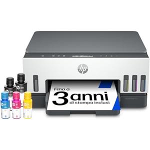 HP Smart Tank Plus 7005 AiO, Stampante Serbatoio Ricaricabile Multifunzione a Colori, Fino a 12.000 Pagine nero e 8000 colore, Wi-Fi, Fronte e Retro Automatica, Bianca