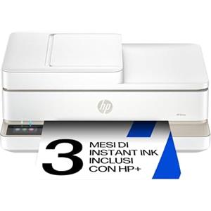 HP Envy 6520e 714N9B, Stampante Multifunzione a Getto d'Inchiostro A4 a Colori, Stampa Fronte e Retro Automatica, Fino a 10 ppm, Wi-Fi, ADF, Fax, 3 Mesi di Inchiostro Instant Ink Inclusi, Portobello