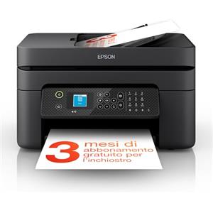 Epson Workforce WF-2930DWF Stampante Multifunzione A4 a getto d'inchiostro (Stampa Fronte Retro, Scansione, Copia, Fax) Display LCD 3.7cm, ADF, WiFi, Ethernet, Stampa da mobile e su Cloud, AirPrint