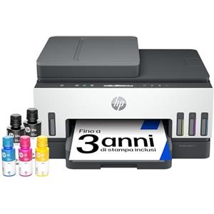HP Smart Tank Plus 7305 AiO 28B75A, Stampante Multifunzione a Colori, Serbatoio d'Inchiostro ad Alto Volume di Stampa, Fino a 12000 Pagine (Nero) e 8000 Pagine (Colore), F/R Automatica, Wi-Fi, Grigia