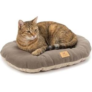 Ferplast Cuscino Cane e Gatto RELAX MICROFLEECE, Cuccia in Caldo e Soffice Micropile per Taglia Piccola, Lettino per Cani Lavabile, 55 x 36 x 12 cm. Grigio Tortora