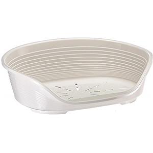 Ferplast Cuccia Cani in plastica, Lettino per Cane con Gommini Antiscivolo, Cesta Cane 935 X 68 X 285 cm, Grigio