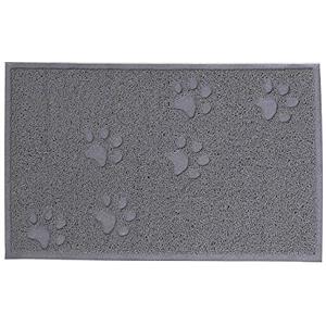 lionto Tappetino Lettiera in PVC con Base Antiscivolo, 60 x 90 cm, Grigio