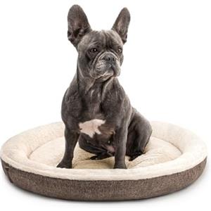 lionto Cuccia Rotonda a Ciambella, Cuscino Cane e Gatto Ø 65 cm, Marrone
