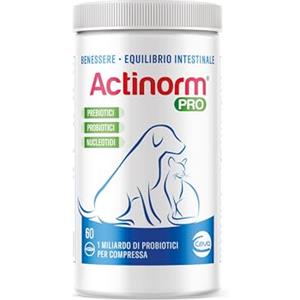 CEVA SALUTE ANIMALE SpA Actinorm Pro - Bioregolatore naturale della funzionalità intestinale per cani e gatti, 60 Compresse