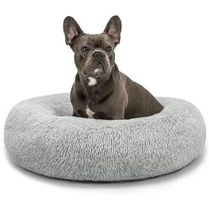 lionto Cuccia Ciambella Cani/Gatti, Cuccia Rotonda, Ø 70 cm, Grigio Chiaro