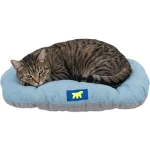 Ferplast Cuccia Cane Relax, Cuscino per cani di piccole dimensioni, Cuccia Gatto, Tappetino per cucce e auto -Lavabile - in Cotone con Soffice Imbottitura, 55 x 36 cm. Azzurro