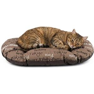 FERPLAST - Cuccia per cani e gatti - Cuscino per cani di piccole dimensioni - Materassino per cani - Tappetino per cucce e auto - Morbido letto per cani - Relax, 55 x 36 CM, MARRONE