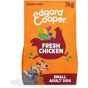 Edgard & Cooper Crochette Cani Adulti, Senza Cereali Per Cani Di Taglia Piccola (3kg), Pollo Fresco, Con Ingredienti Naturali: Mela, Patata Dolce, Cavolo Riccio e Mirtillo, Senza Farine Di Carne