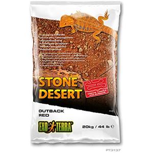 EXO TERRA PT3137 Outback Red Stone Desert - Base modellabile per terrari, 20 kg, Colore: Rosso