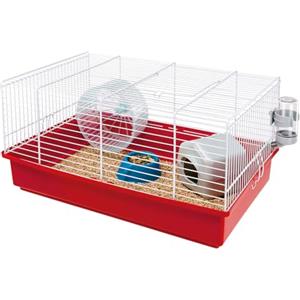 Ferplast CRICETI 9 gabbia per criceti e topolini colorata, con accessori, 46 x 29,5 x h 23 cm Bianco