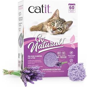 Catit diventa naturale! Clumping Pea Pod Lettiera per gatti al profumo di lavanda 2 x 2,8 kg (5,6 kg)