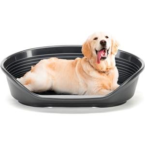 Ferplast Cuccia Cani in plastica, Lettino per Cane con Gommini Antiscivolo, Cesta Cane 111 X 805 X H 335 cm, Nero