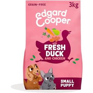 Edgard & Cooper Crochette Cuccioli Senza Cereali Per Cuccioli Di Taglia Piccola (3kg), Anatra e Pollo Freschi, Ricetta Con Ingredienti Naturali, Senza Farine Di Carne