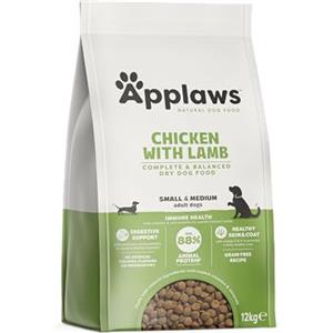 Applaws Crocchette per Cani Adulti Taglia Piccola e Media 12kg - Pollo con Agnello (1 confezione), Senza Cereali, Alto Contenuto di Proteine, Ingredienti Naturali