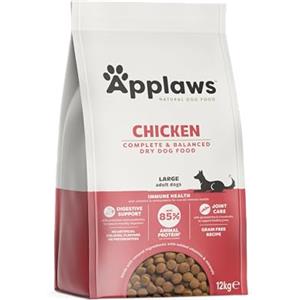 Applaws Crocchette per Cani Adulti Taglia Grande 12kg - Pollo (1 confezione), Senza Cereali, Alto Contenuto di Proteine, Ingredienti Naturali