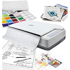 Plustek OpticPro A320E - Scanner a pianale CCD A3, area di scansione 12 x 17, conforme ICA & Twain.