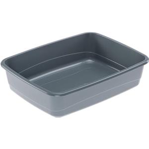 Ferplast Lettiera Gatto, Toilette per Gatti Grandi, in Plastica con Bordi Alti, Facile e Veloce da Pulire L 46,5 x W 35,5 x H 11,5 cm, Vari Colori
