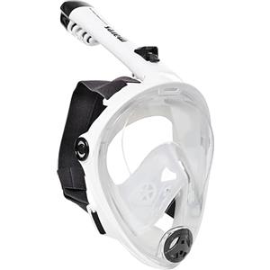 Mares Aquazone Full Face Mask - Maschera Integrale Snorkeling Adulto, Facciale in Silicone, Boccaglio Pieghevole, 3 Taglie