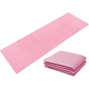Good Nite Tappetino da yoga pieghevole, antiscivolo, portatile, per esercizi, fitness, palestra, pilates, sport, viaggi, per donne e uomini, 183 x 61 x 0,6 cm, colore: rosa