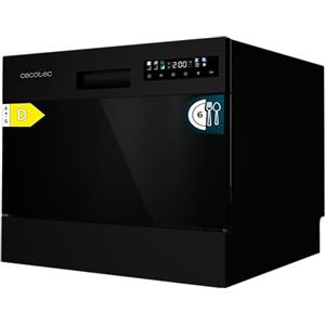 Cecotec Lavastoviglie Compatto Libero Installazione 6 posate Bolero Aguazero 2300 Dark. 6 Posate, 8 programmi, Classe D, Touch Panel a Colore, Delay Start, Funzione Pre-Wash, Dry+, Germ Shield