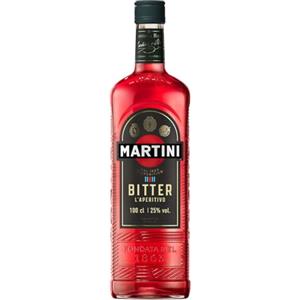 MARTINI Bitter Aperitivo, 25% ABV, 100cl / 1L, Infuso con Erbe Aromatiche Selezionate a Mano