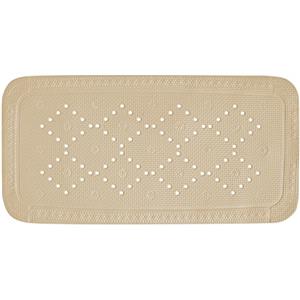 SPIRELLA - Tappeto per Vasca in Schiuma PVC Alaska - Tappeto da Bagno Antiscivolo con Ventose + Fori di Drenaggio Antimuffa - Beige Bahamas - 71 X 36 cm