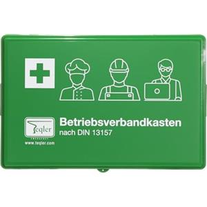 Teqler Scatola di medicazione a norma DIN 13157, verde