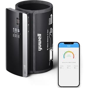 yuwell Misuratore di Pressione Sanguigna Intelligente con App, Sfigmomanometro Digitale con Bracciale 22-36cm, con Funzione di Monitoraggio della Frequenza Cardiaca, e Trasmissione Vocale (YE630CR)