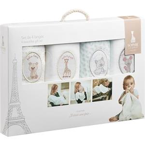 Sophie la Girafe Set 4 Mussoline Color 70×70 cm Neonato Dalla Nascita
