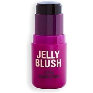 Makeup Revolution Revolution Beauty, Jelly Blush Stick Labbra & Guance, Lunga Tenuta, Modulabile con Acido Ialuronico & Aloe, Vegano & Senza Crudeltà, Rosso Ciliegia