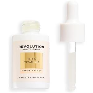 Revolution Beauty London Revolution Pro Miracle 12.5% Vit C Serum, leviga e affina la grana della pelle, illumina l'incarnato, aiuta a ridurre le macchie scure, glow intenso, 30ml