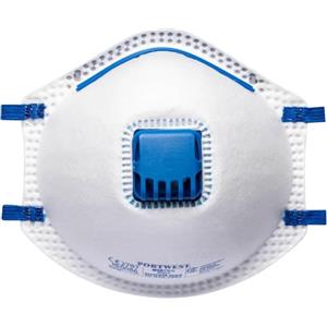 Portwest P201 Mascherina Anti Polvere con Valvola FFP2 Schiuma EVA Monouso