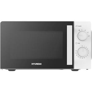 Hyundai Microonde 20 litri base libera installazione, bianco HMW2702. 700 W, 5 programmi, controllo manuale, modalità scongelamento, rivestimento interno, facile pulizia, timer 35 minuti