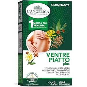 L'Angelica, Ventre Piatto Plus, Integratore Sgonfiante, Vegano, 40 Capsule