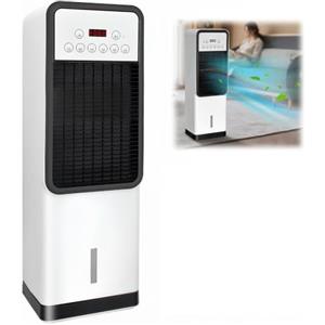 LADECNERHT Climatizzatore Portatile, Condizionatore Portatile con 3 velocità E 4 modalità, Serbatoio D'Acqua da 2 Galloni, Telecomando E Controllo Touch, Funzionamento Silenzioso per Interni