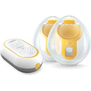 Medela Freestyle Mini Hands-Free Tiralatte elettrico doppio con coppe Hands-Free e batteria ricaricabile.