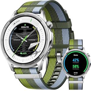 OPPO Watch S Smartwatch ECG Acciaio 10Giorni 3000Nits, Silver Gleam