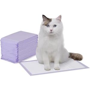 Amazon Basics Tappetini igienici per la lettiera del gatto, confezione da 20, profumo frescot, Viola