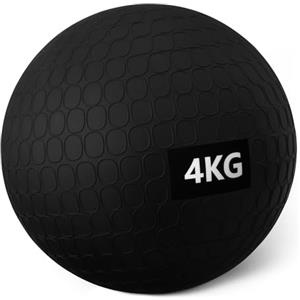 Amazon Basics, Palle mediche/slam ball per esercizi, 4 kg, Nero