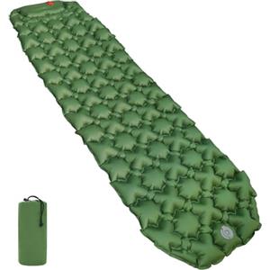 Amazon Basics Compatto Cuscino da Campeggio Leggero e Impermeabile con Pompa a Pedale, 5.6 cm di Spessore, Verde Oliva