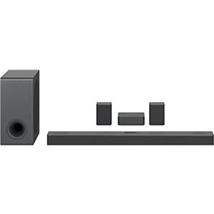 LG S80QR Soundbar TV 620W, 5.1.3 Canali con Subwoofer Wireless, 3 canali up-firing, Casse posteriori incluse, Meridian, Dolby Atmos, DTS:X, IMAX Enhanced, Bluetooth, Wi-Fi, Ottico, USB, HDMI in/out