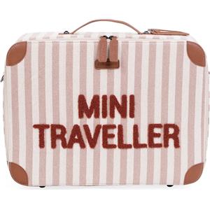 CHILDHOME Valigia Bimbi Mini Traveller Righe Righe Nude/terracotta