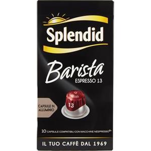 Splendid - Caffè Espresso Barista - 100 Capsula in Alluminio - Intensità 13 - Compatibili con Macchine Nespresso®* original - 10 Confezioni